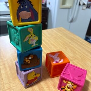 Disney Winnie the Pooh Stackable Soft Blocks - Multi-Color